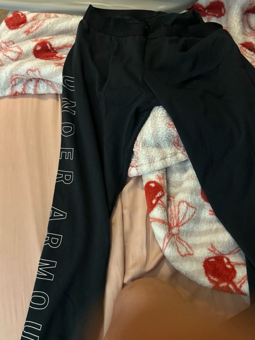 Under Armour Black Performance Leggings with Subtle Gray Logo